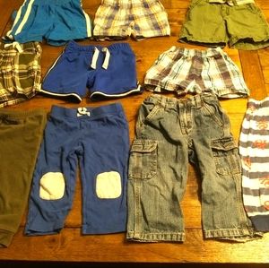 Large bundle boy pants & shorts 18-24 months